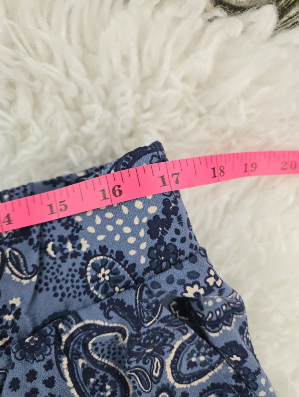 Torrid High-Rise Pull-On Wide-Leg Pant. Amy paisley blue horizon. Size 2X. - Picture 8 of 11